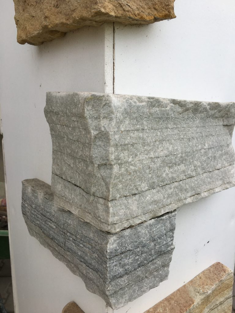 QUARZIT SILBER Verblender Ecke Atlas Natursteine GmbH